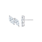 Double Marquise Step Ear Studs WG - Éclat by Oui