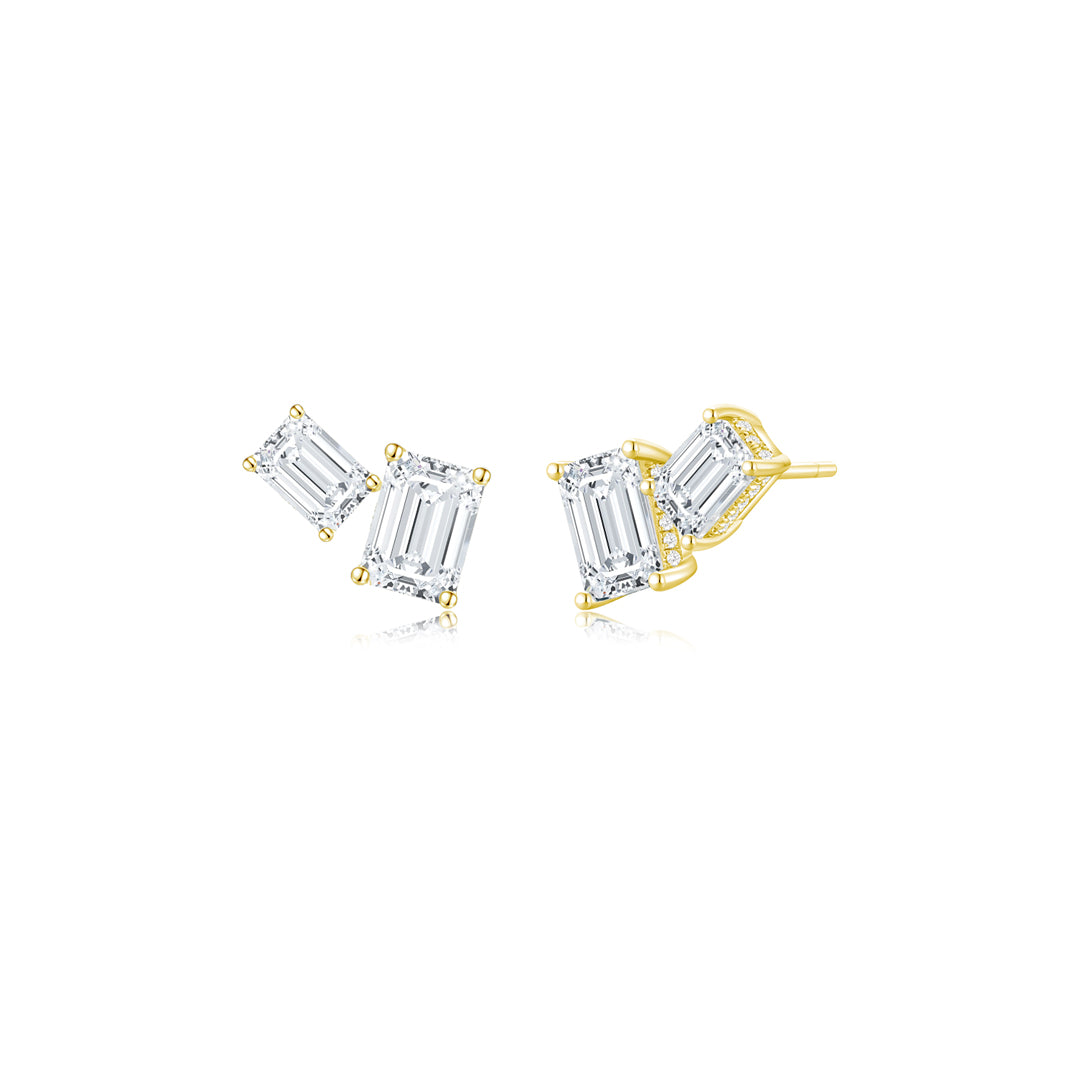 Double Emerald Ear Climber YG - Éclat by Oui
