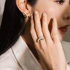 Crossroads® Pave Ring (Yellow Gold)