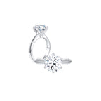 Éclat Classic Round Solitaire Plain Ring (6 Prong) (Sample)