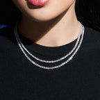 Éclat Classic Tennis Necklace 0.05CT+0.1CT (Model) - Eclat by Oui