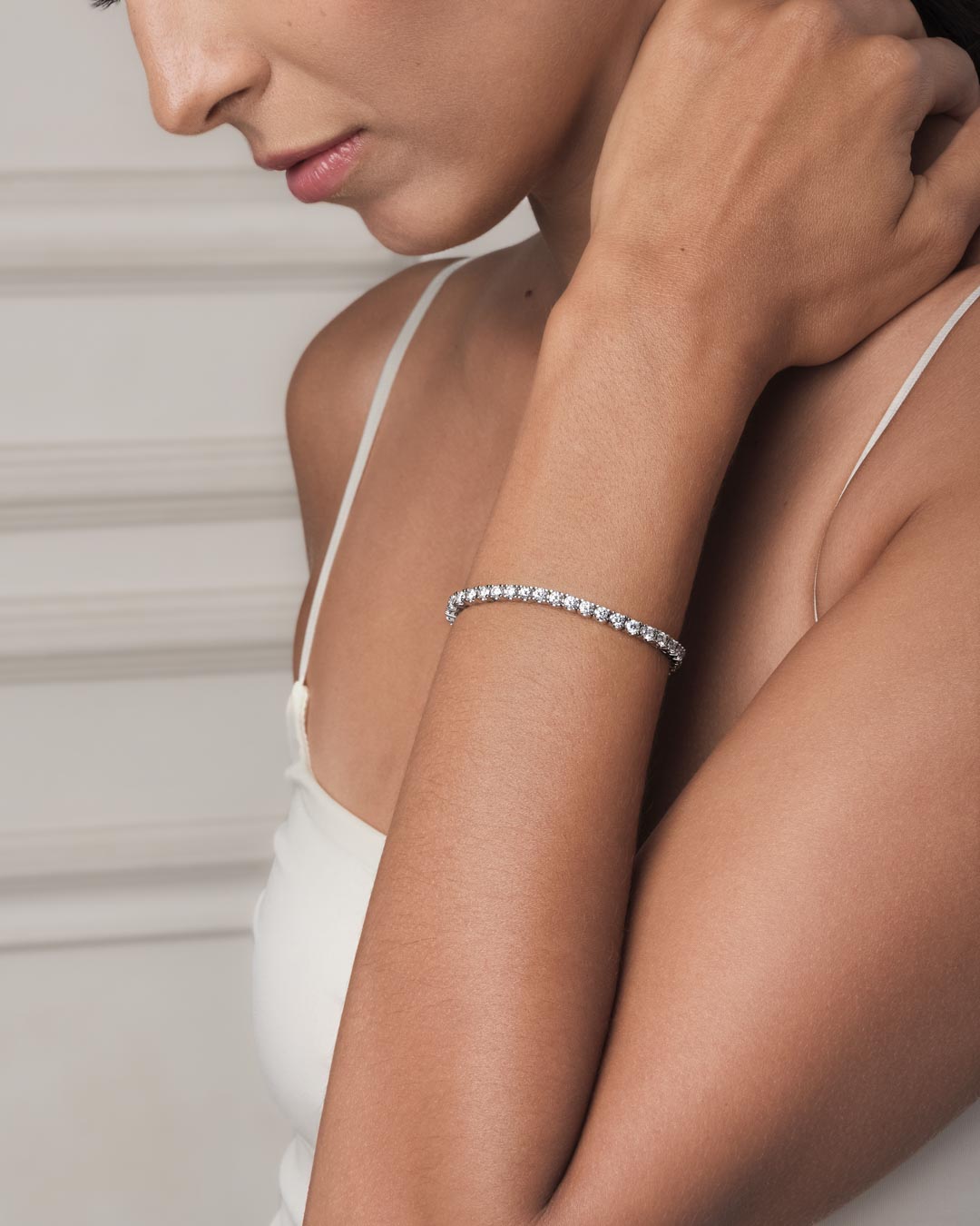 Éclat Round 4 Prong Tennis Bracelet 3mm (Model) - Éclat by Oui