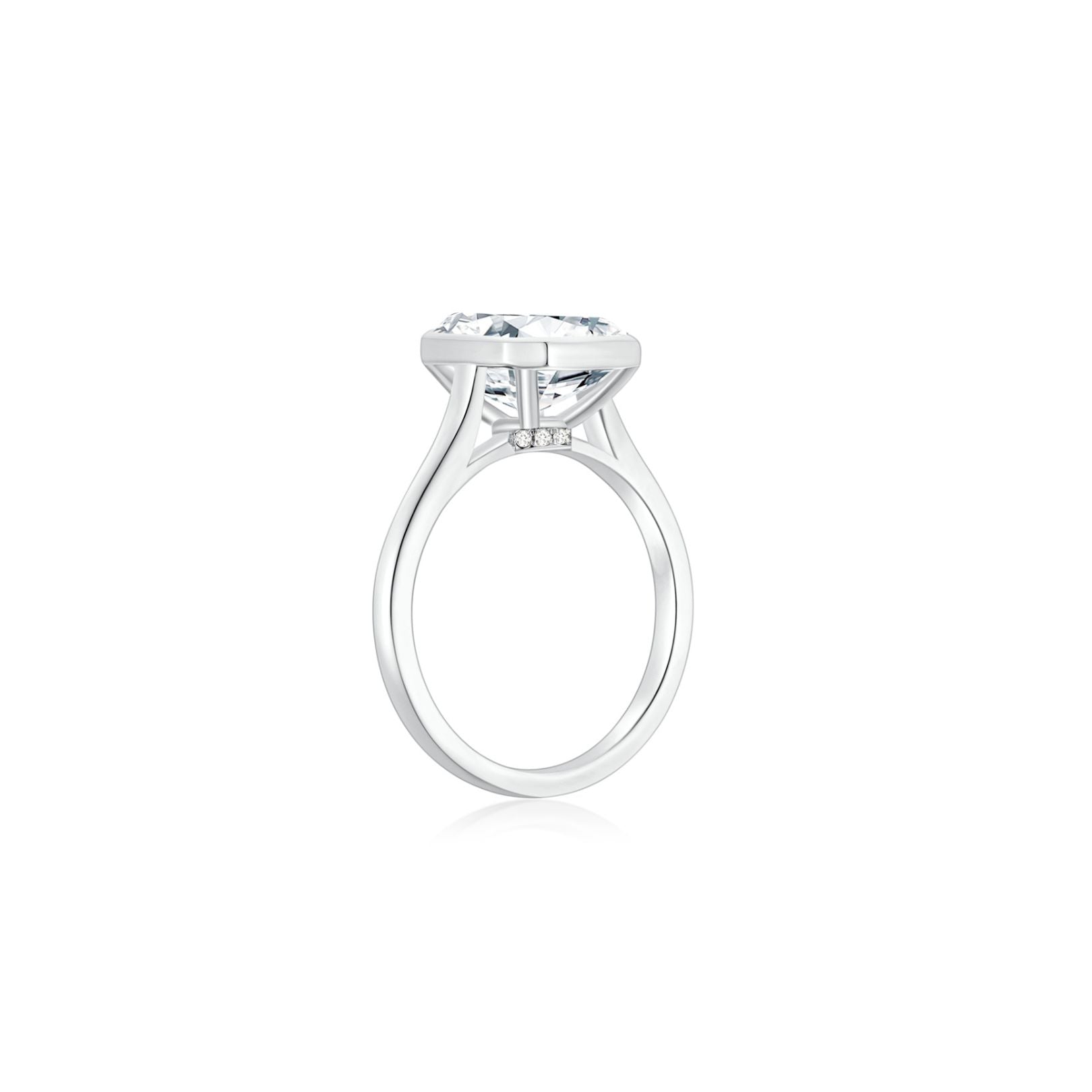 Emerald Bezel Ring (WG) Side - Eclat by Oui