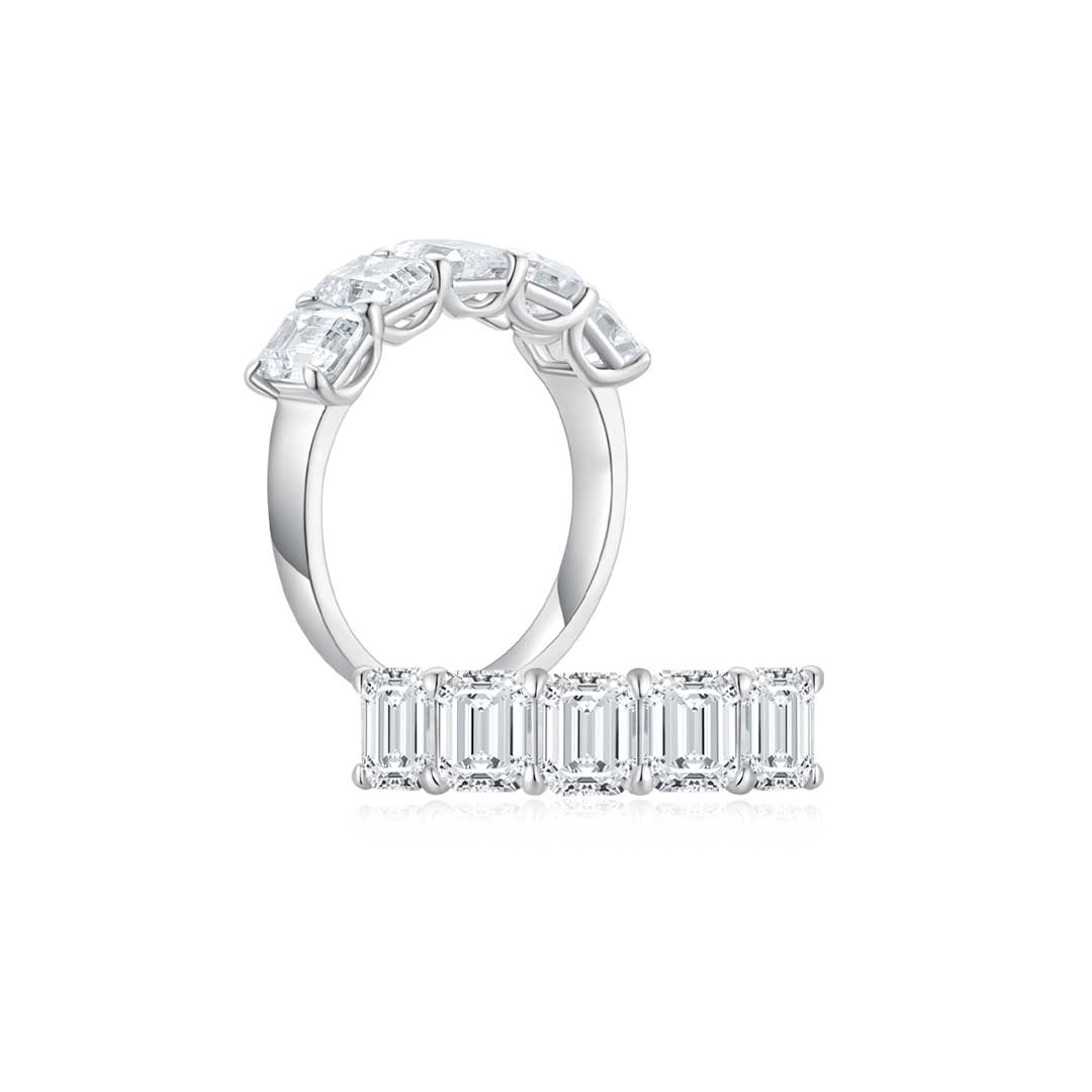 Emerald Half Eternity Ring - Eclat by Oui