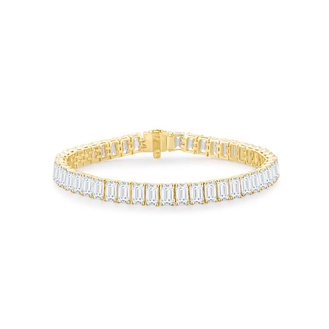 Emerald Tennis Bracelet Yellow Gold - Eclat by Oui