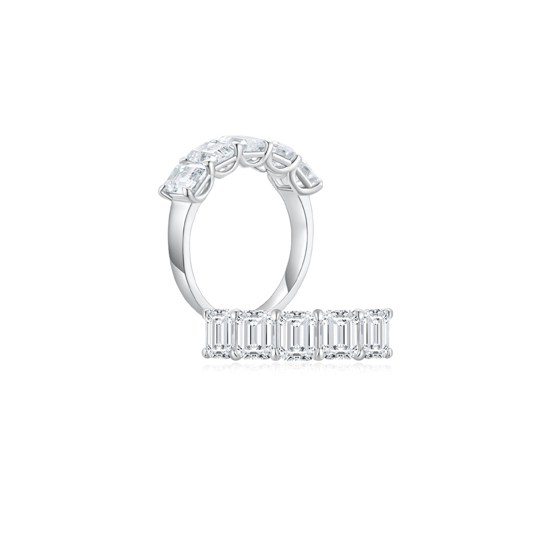 Emerald Half Eternity Ring WG (Both) - Éclat by Oui