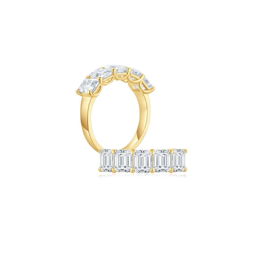 Emerald Half Eternity Ring YG (Both) - Éclat by Oui