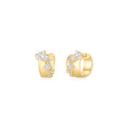 Encrusted Moissanite Huggies YG - Éclat by Oui