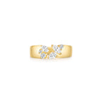 Encrusted Moissanite Ring YG (Front) - Éclat by Oui
