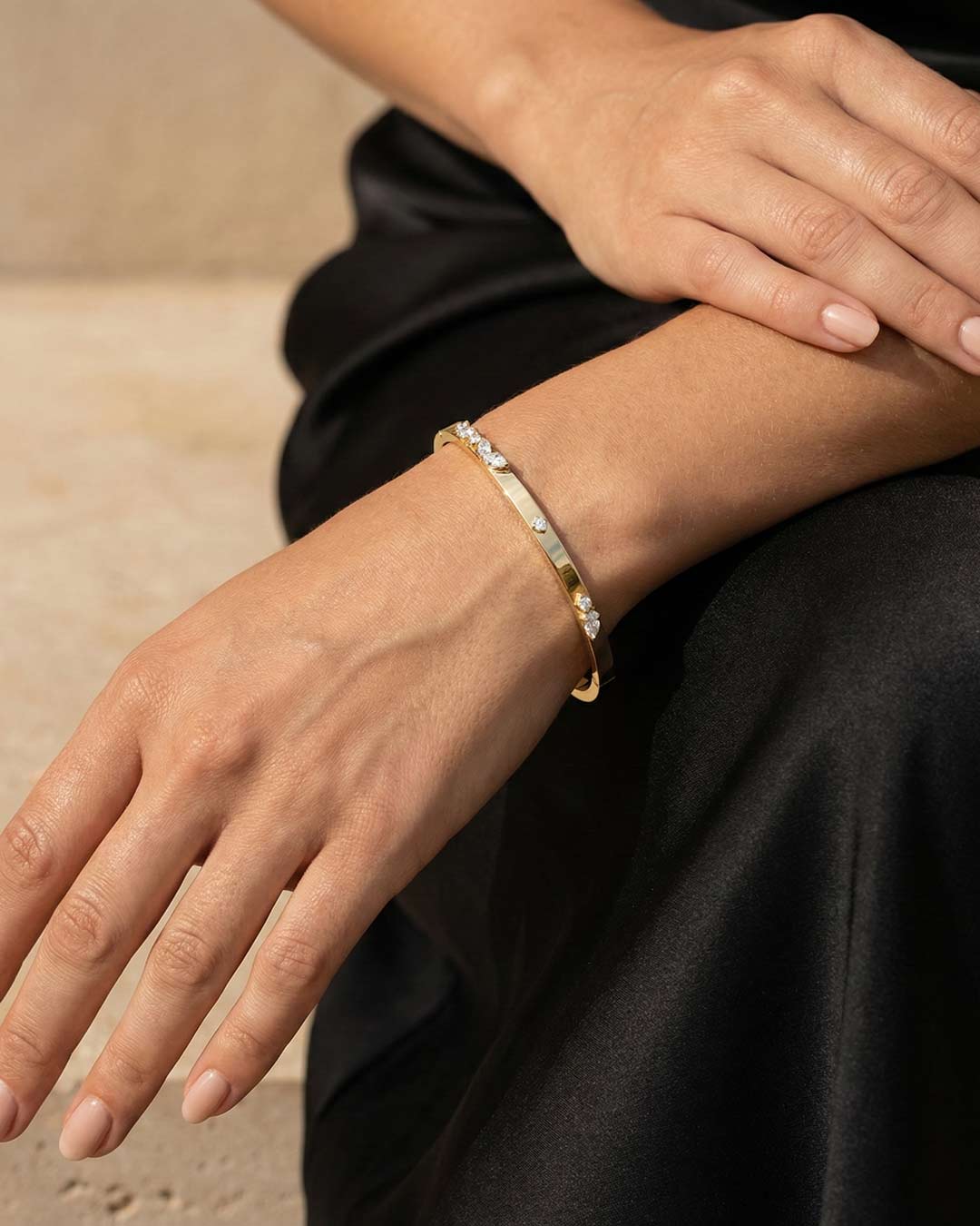 Encrusted Radiance Bangle (Model) - Éclat by Oui 