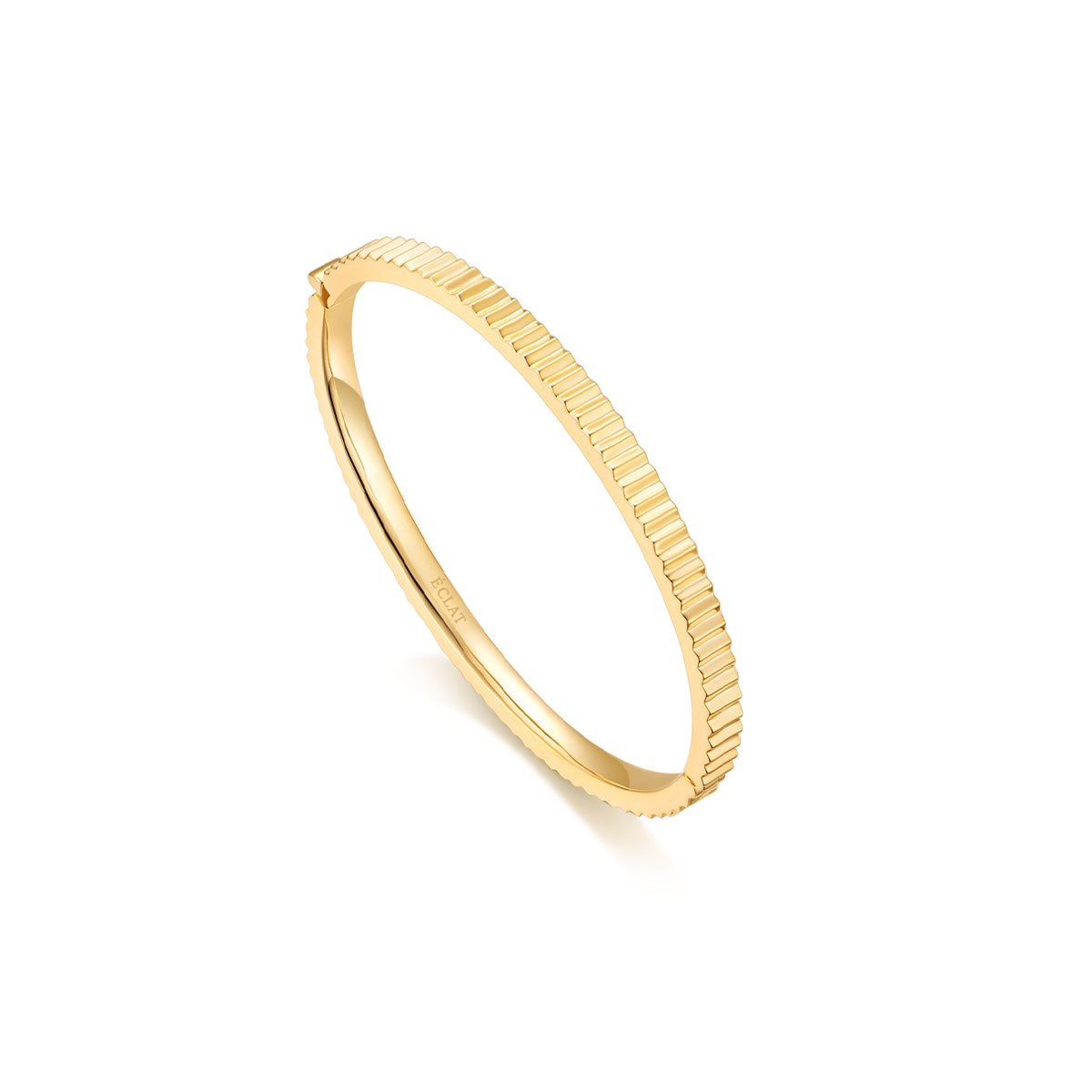 Fluted Bangle (Yellow Gold) - Eclat by Oui