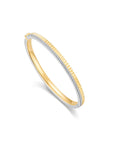 Fluted Bangle (Yellow Gold) with Pave Stones - Eclat by Oui