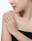Fluted Pave Ring (Yellow Gold) (Model) - Eclat by Oui