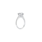 Freya Round Solitaire Pave (4 Prong) Side - Eclat by Oui