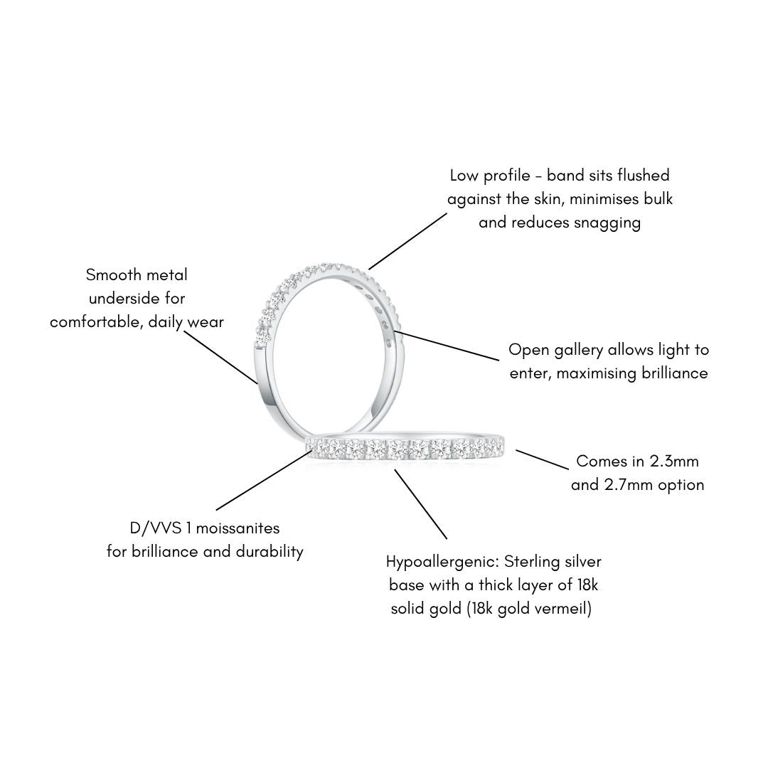 Giselle Half Eternity Ring (Features) - Éclat by Oui