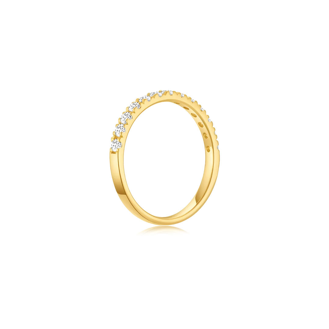 Giselle Half Eternity Ring YG (Side) - Éclat by Oui