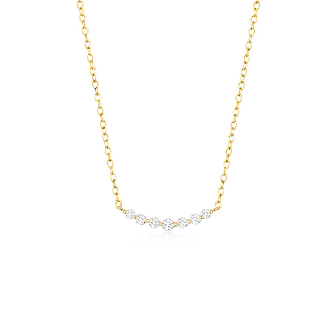 Graduated Bar Necklace (YG) - Eclat by Oui