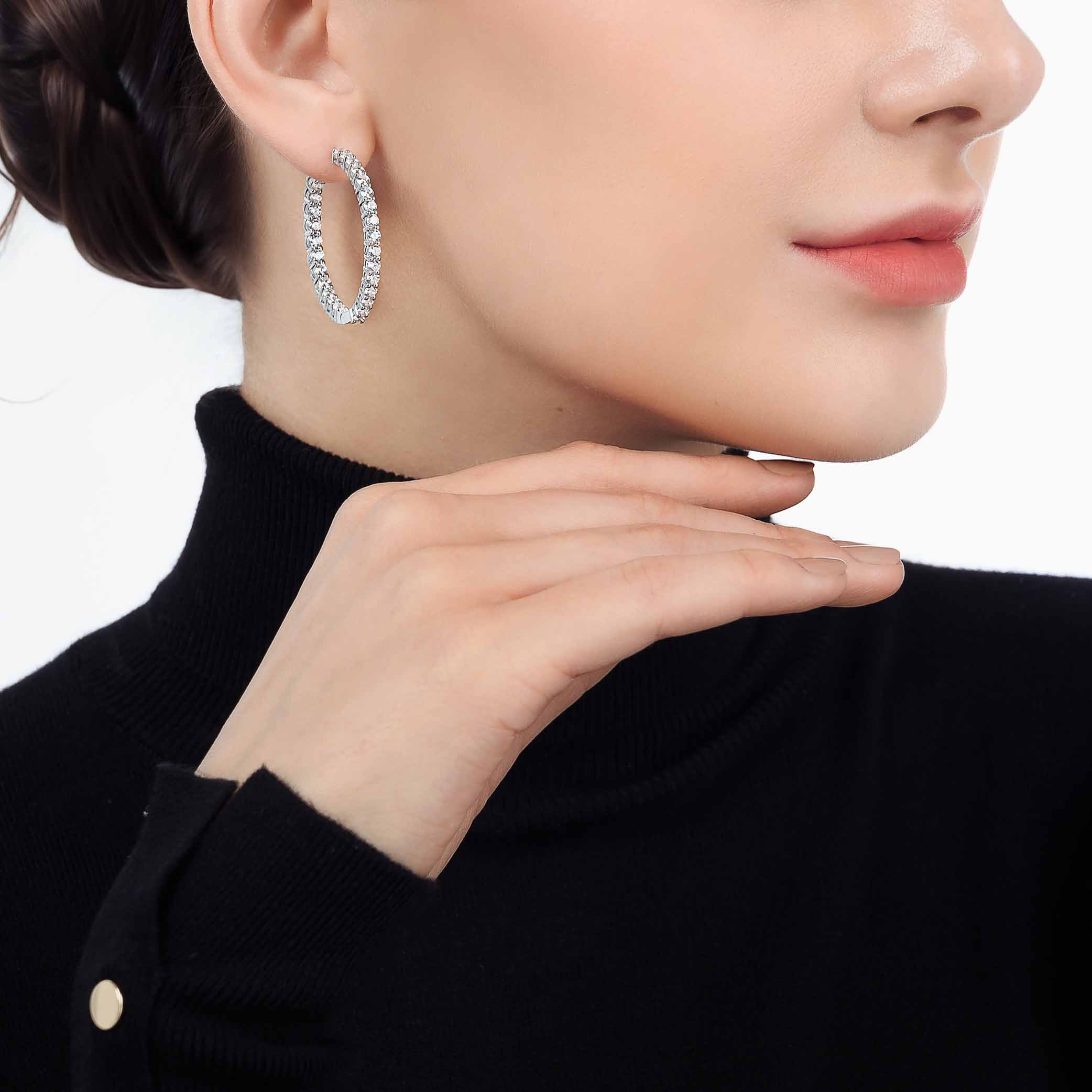 Hazel Hoop Earrings 35mm (Model) - Eclat by Oui