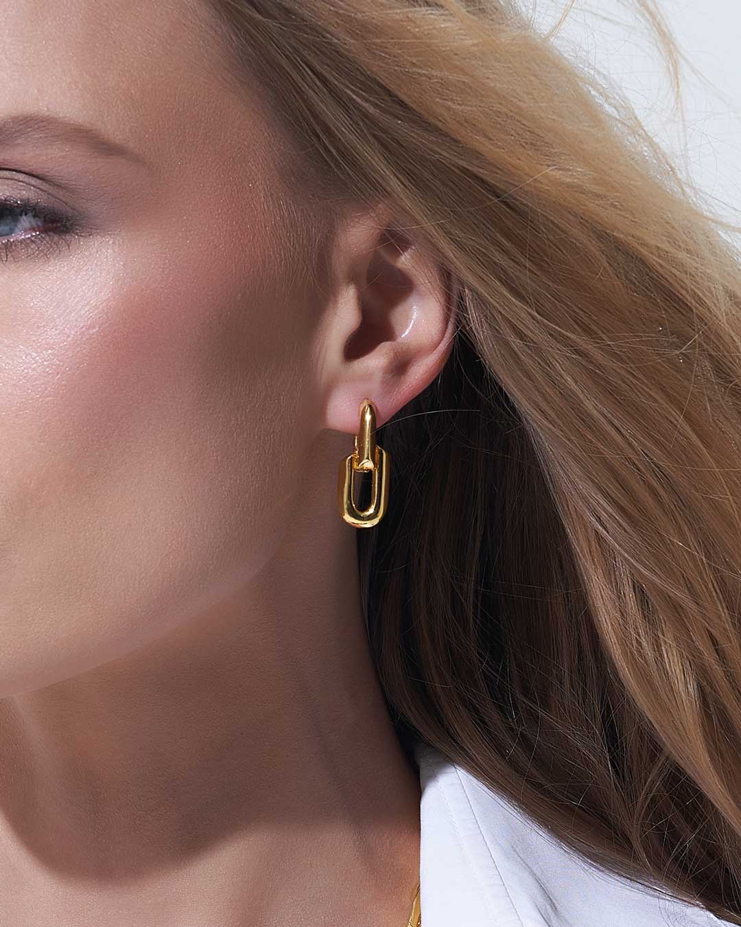 HeartWear® Link Earrings YG (Model) - Eclat by Oui