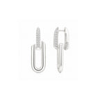 HeartWear® Pave Link Earrings WG - Éclat by Oui