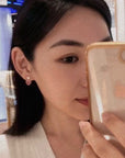 My Heart Rhodonite Ear Studs (Rose Gold) (Sample Preview)