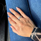 Scallop Mosaic Moissanite Ring