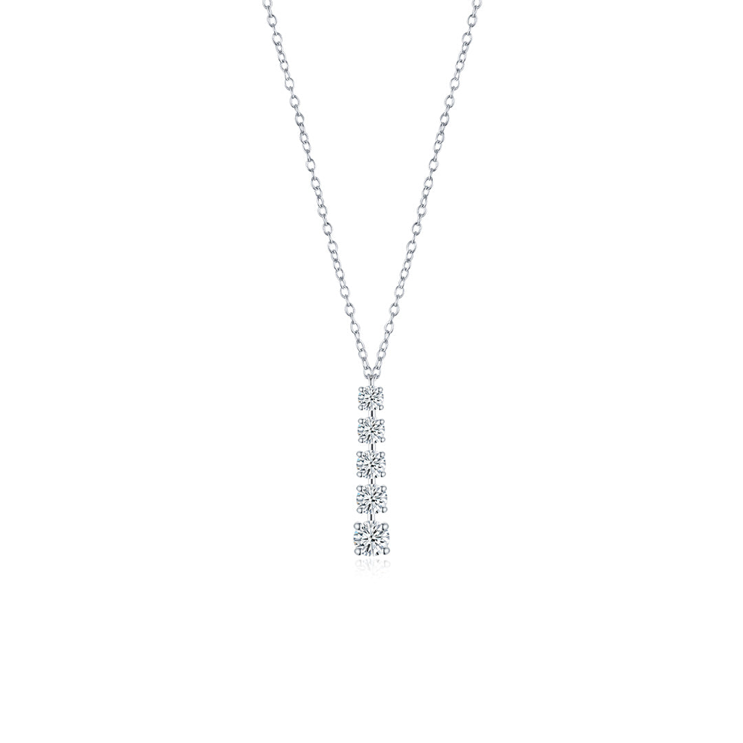 Isla Cascading Necklace WG (Front) - Éclat by Oui