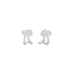 KNOT Alone Double Pave Earrings (WG) - Eclat by Oui