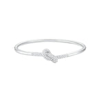 KNOT Alone Pave Bangle (White Gold) - Eclat by Oui