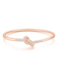 KNOT Alone® Bangle (Rose Gold) with Pave Stones - Eclat by Oui