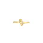 KNOT Alone® Ring YG (Small) (Front) - Eclat by Oui