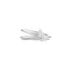 KNOT Alone® Double Pave Ring (Front) (White Gold) - Eclat by Oui