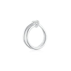 KNOT Alone® Double Pave Ring (Side) (White Gold) - Eclat by Oui