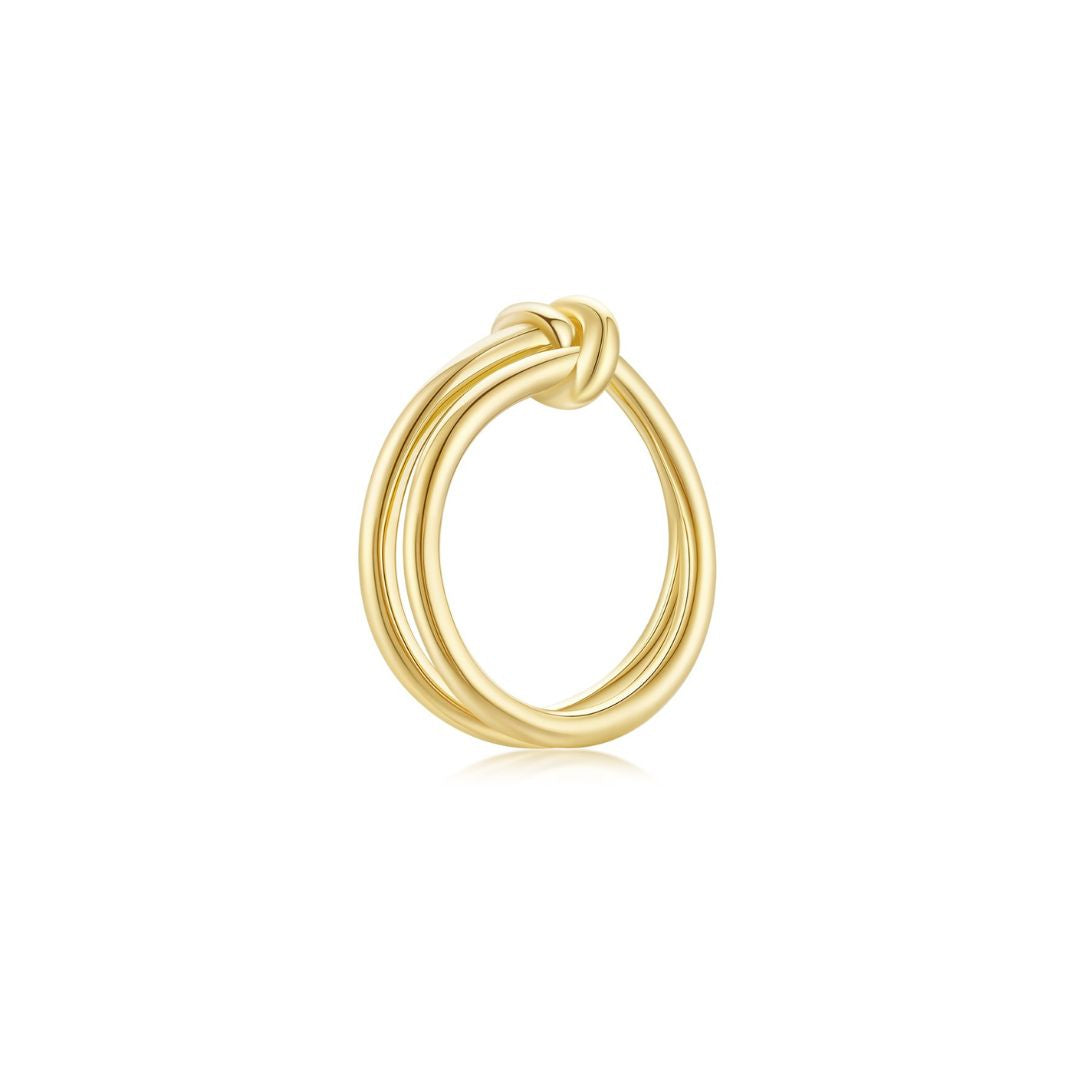KNOT Alone® Double Ring (Side) (Yellow Gold) - Eclat by Oui