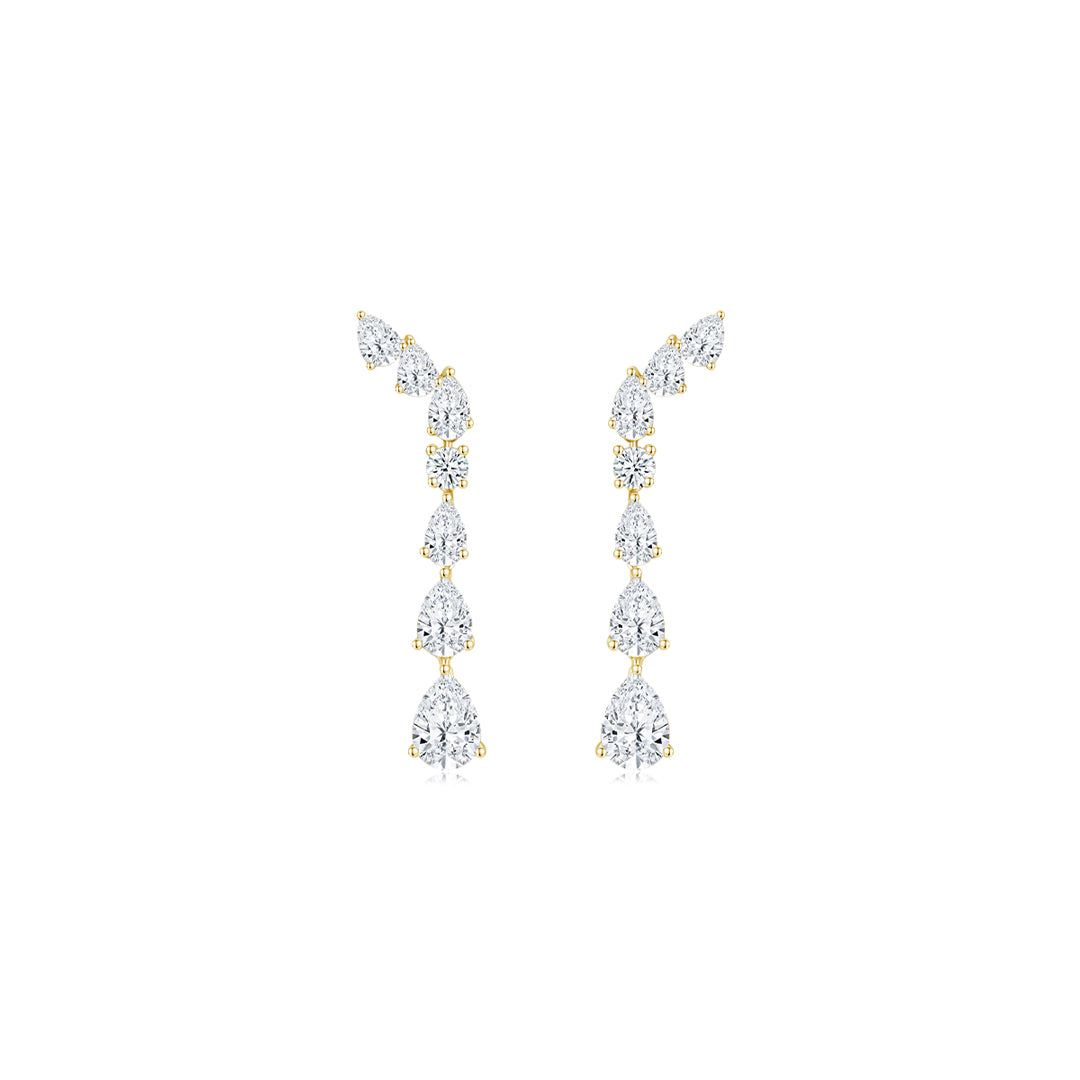 Kayla Pear Drop Earrings YG - Éclat by Oui