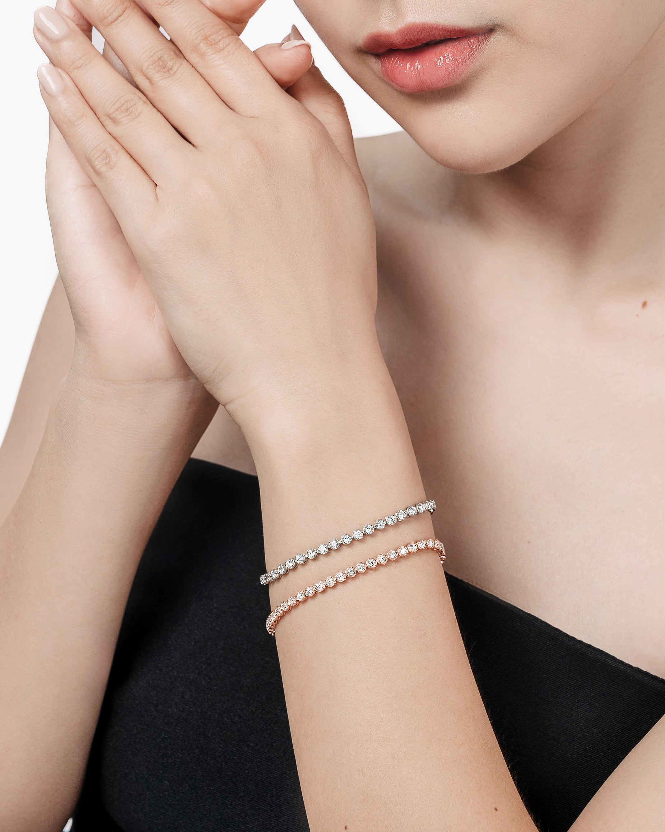 Lana Mini Tennis Bracelet (Model) - Eclat by Oui