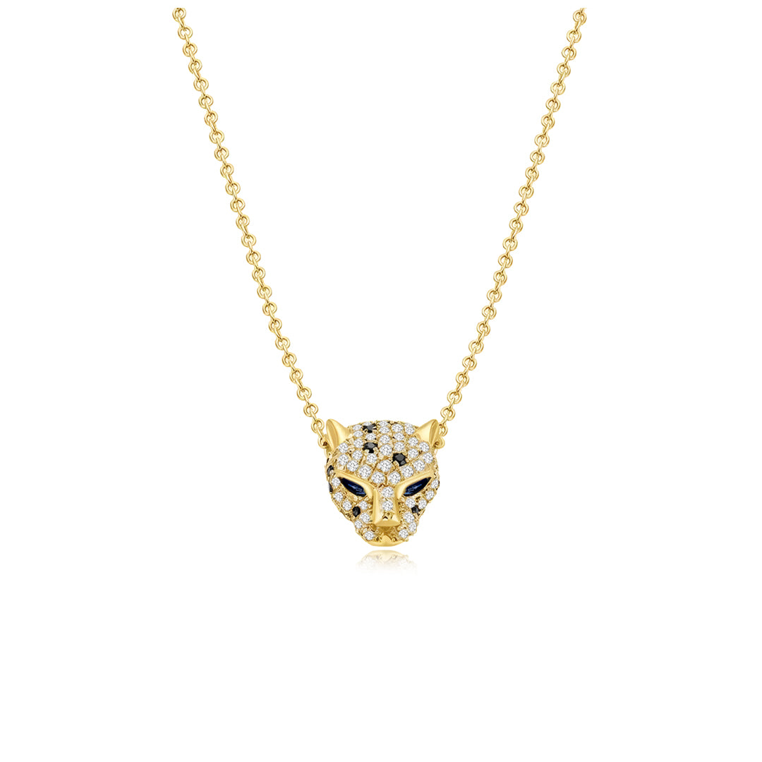 Leopard Pave Necklace YG - Éclat by Oui