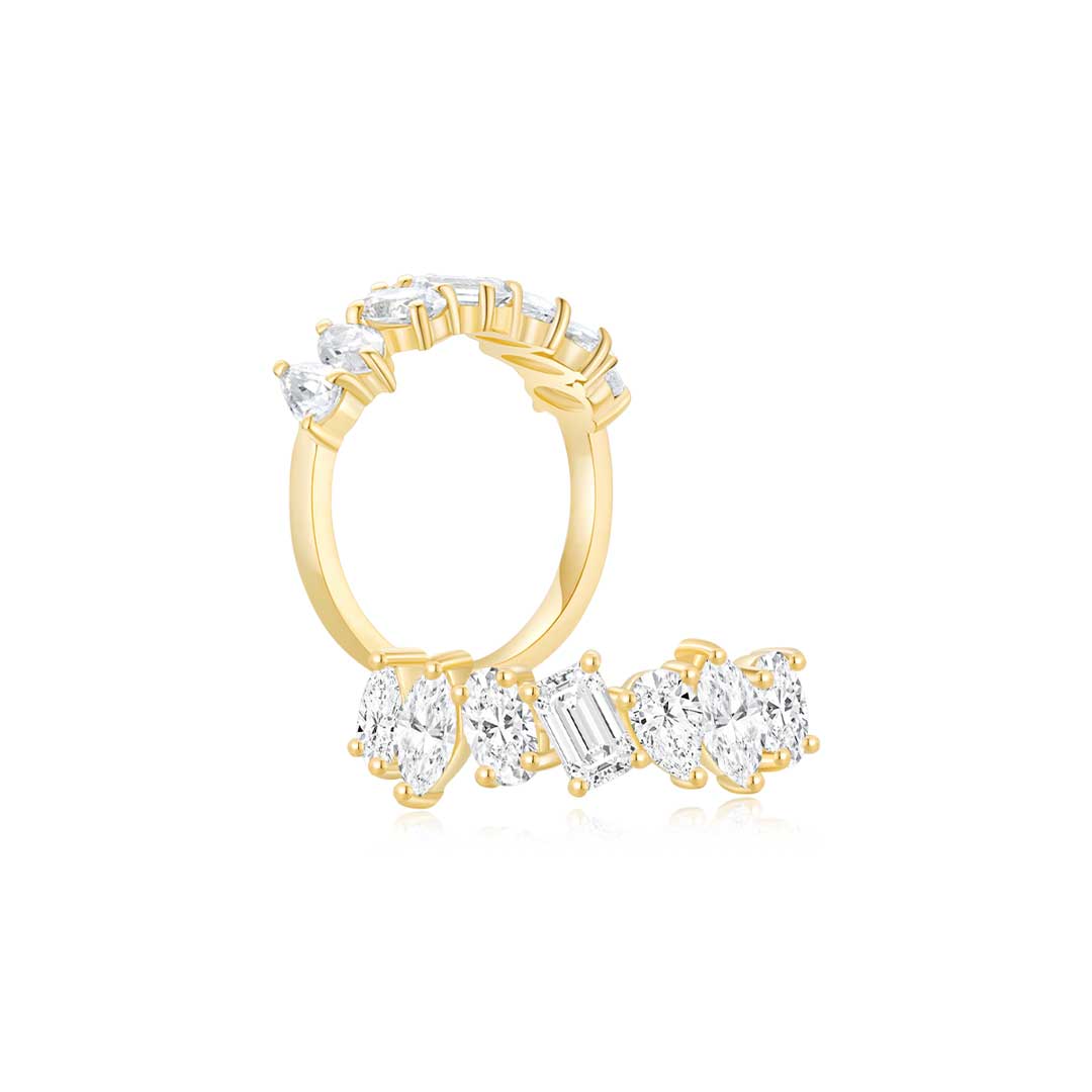 Lora Half Eternity Ring YG - Eclat by Oui