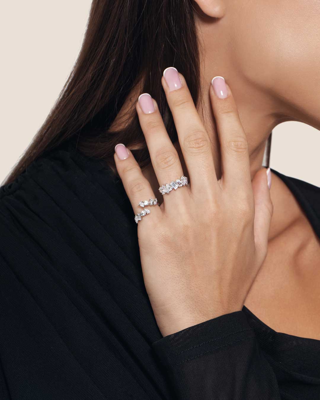 Lora Half Eternity Ring WG (Model) - Éclat by Oui