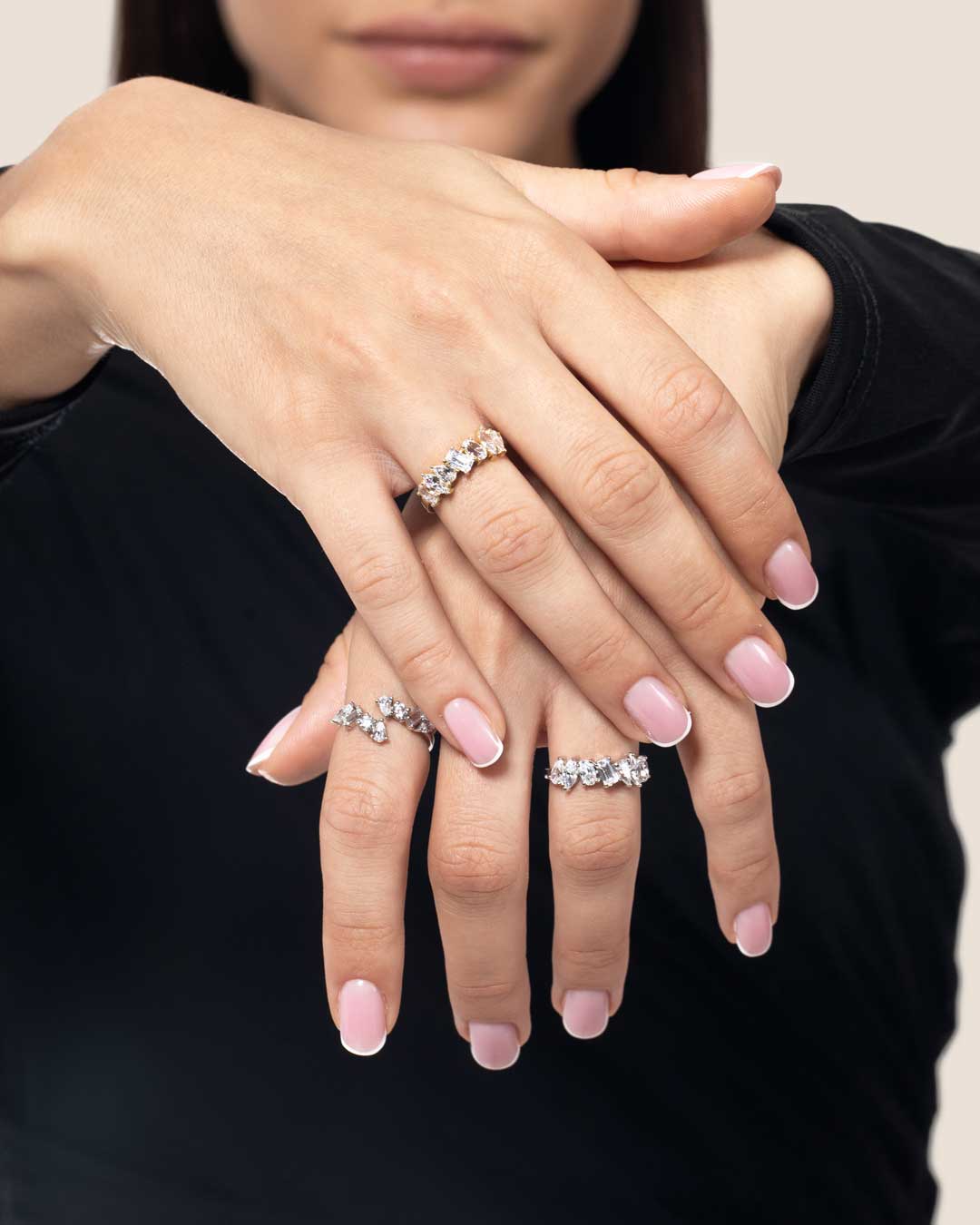 Lora Half Eternity Ring WG (Model) - Éclat by Oui