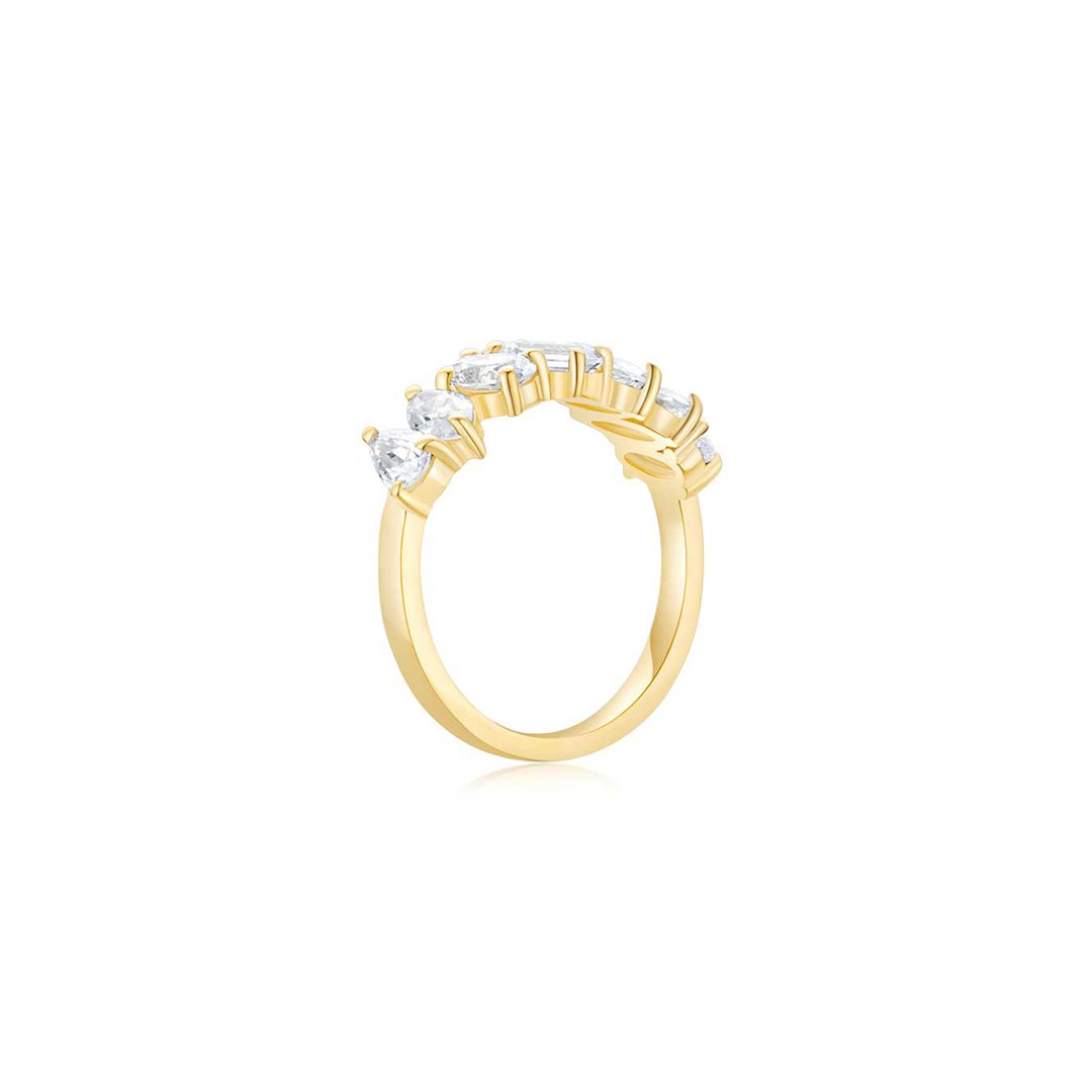 Lora Half Eternity Ring YG (Side) - Éclat by Oui