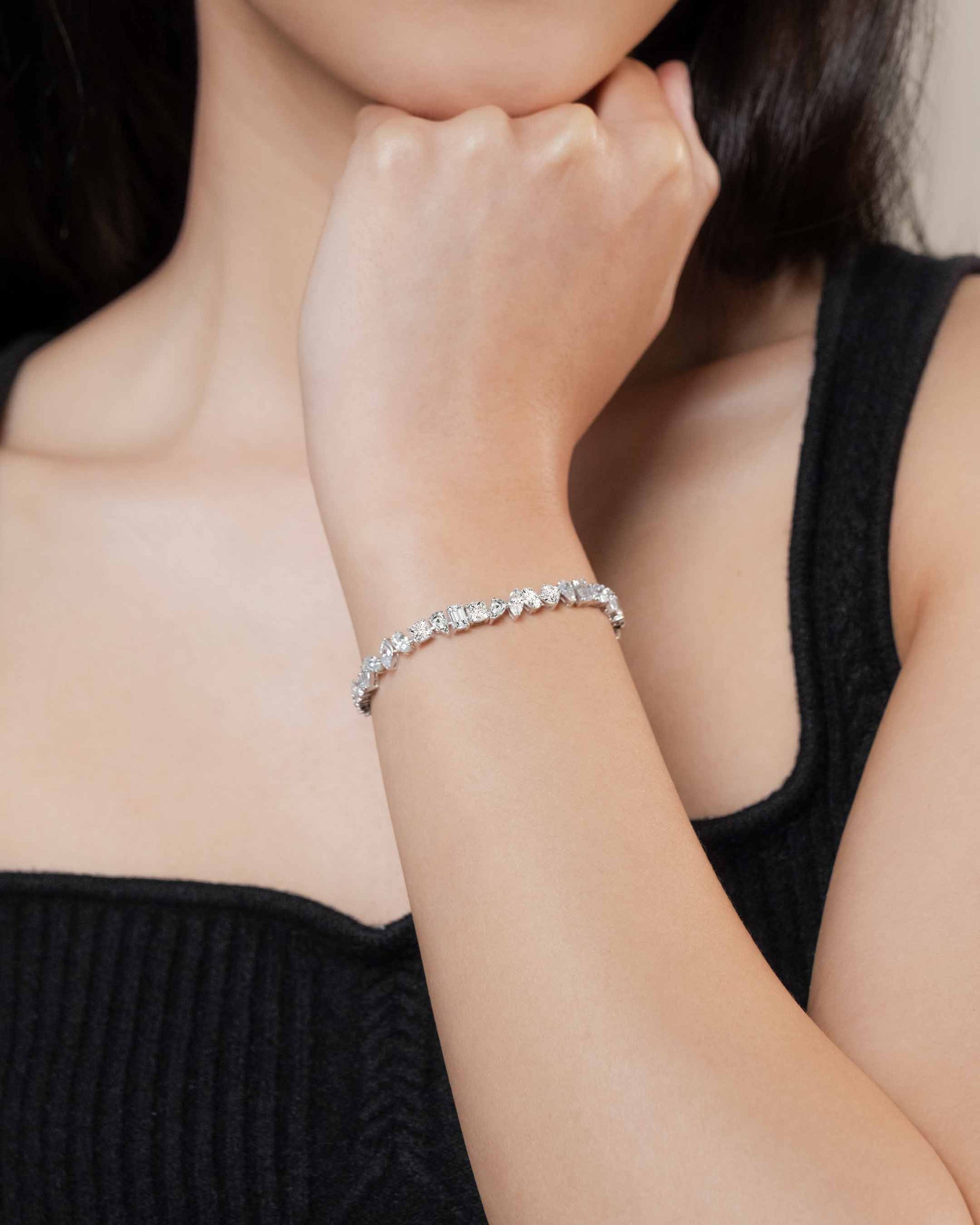 Lora Mixed Cut Tennis Bracelet (Model) - Éclat by Oui