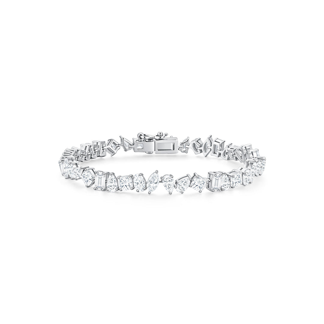 Lora Mixed Cut Tennis Bracelet WG - Éclat by Oui