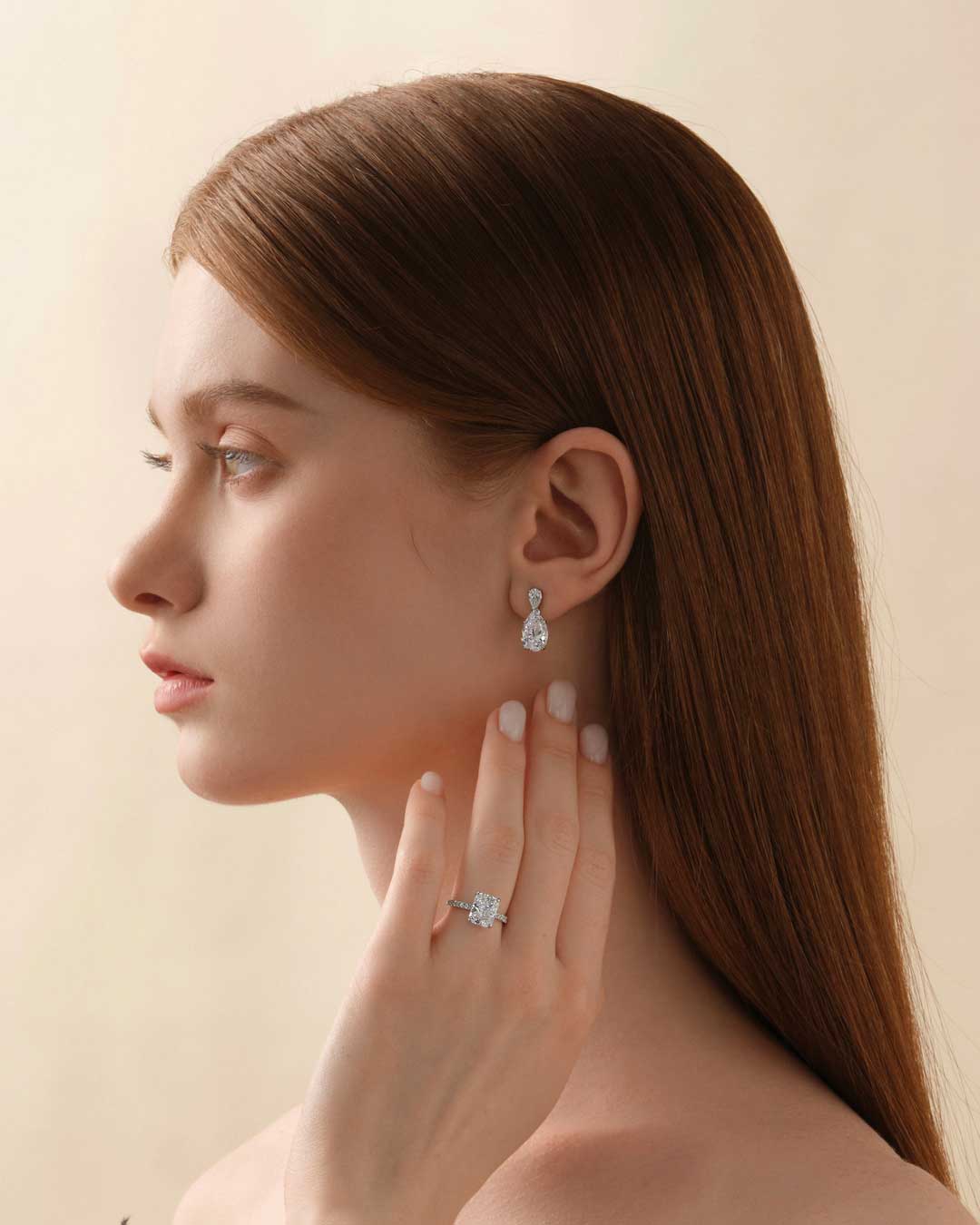 Luminate Drop Earrings 4CT (Model) - Eclat by Oui