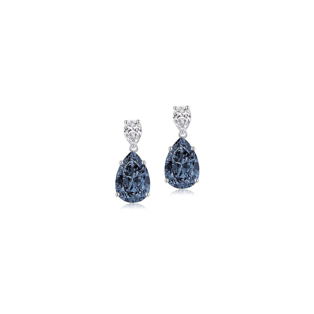Luminate Drop Earrings in Blue-Grey - Eclat by Oui