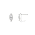 Marquise Bezel Moissanite Ear Studs