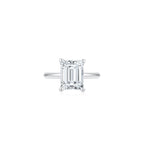 Maya Emerald Solitaire Plain Ring (Front) - Eclat by Oui