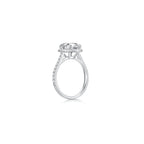 Maya Oval Halo Pave Ring (Side) - Eclat by Oui