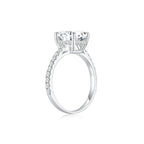 Maya Radiant Solitaire Pave Ring WG (Side) - Eclat by Oui