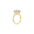 Maya Emerald Solitaire Plain Ring YG (Side) -Éclat by Oui